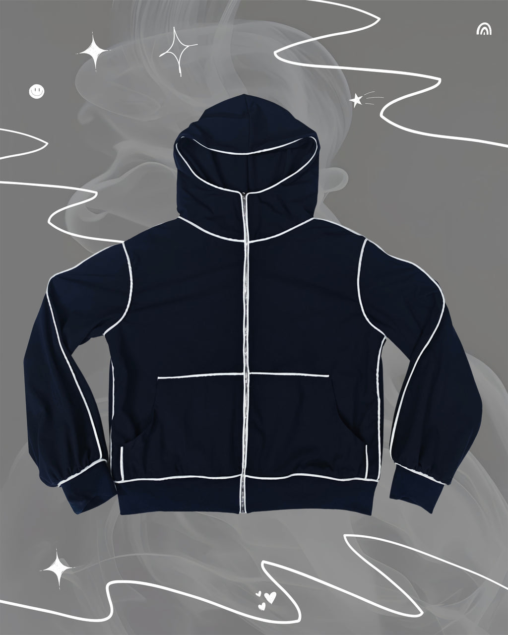 "Outline" Blue Jacket